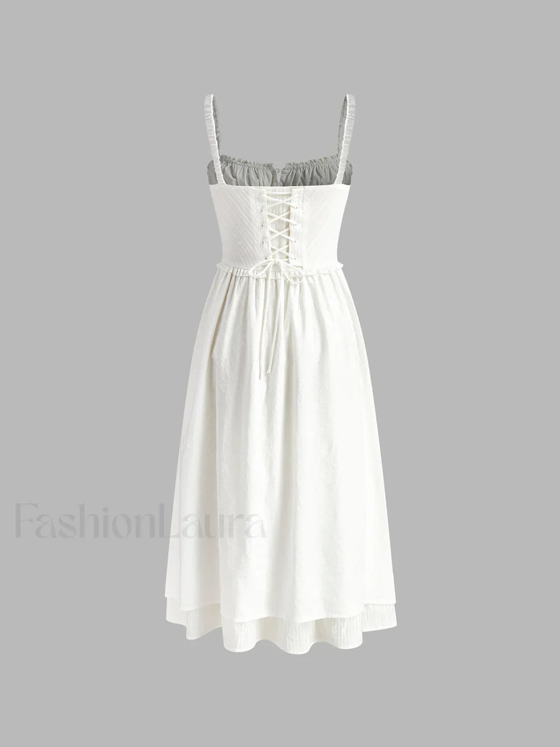 Ruffle Hem Cami Plain Midi Dress