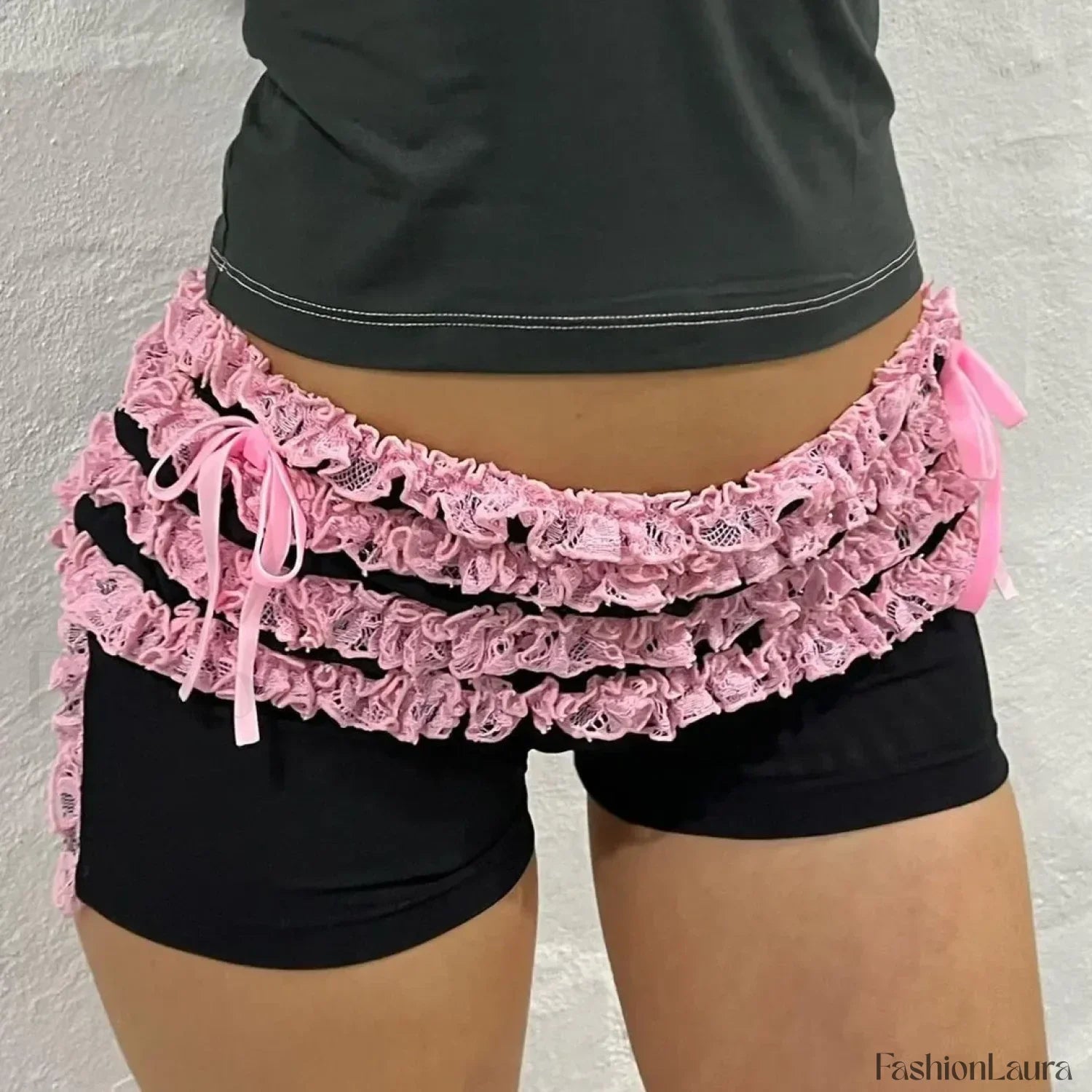 Ruffle Kawaii Pumpkin Lace Bowknot Short