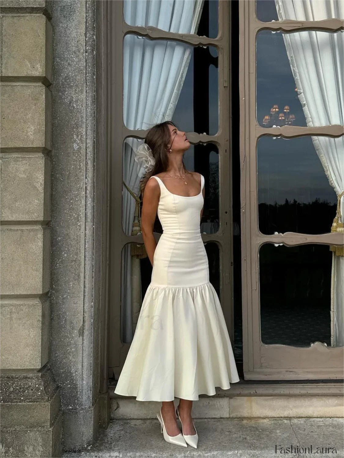 Ruffle Long Cami Sundress