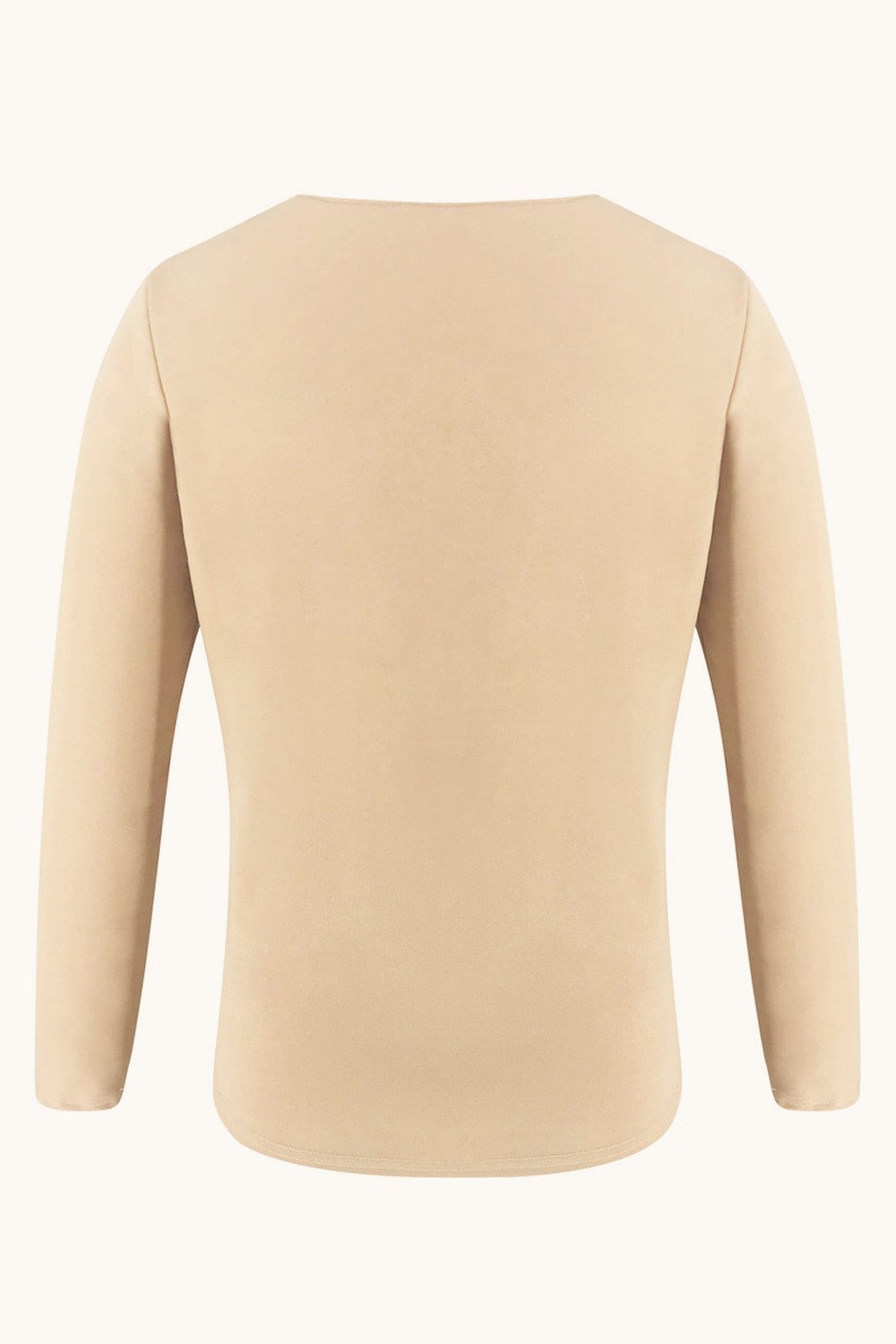 Ruffle Round Neck Long Sleeve Top