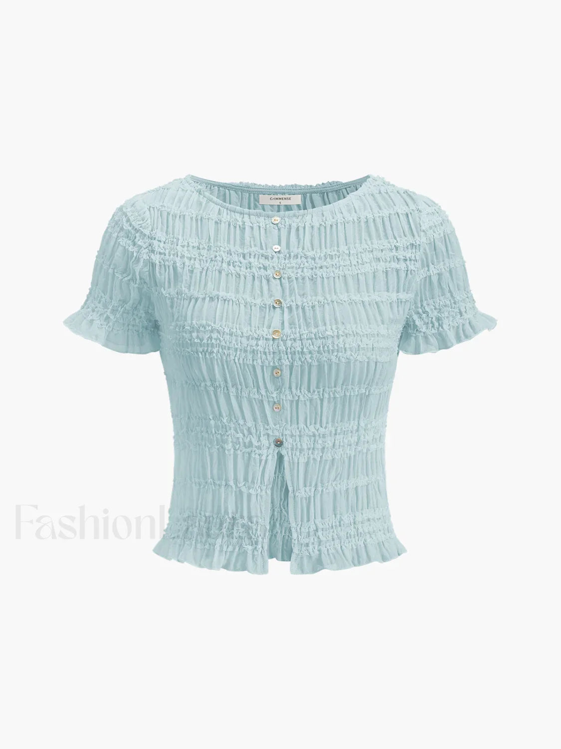 Ruffled Crop Top Skirt Set