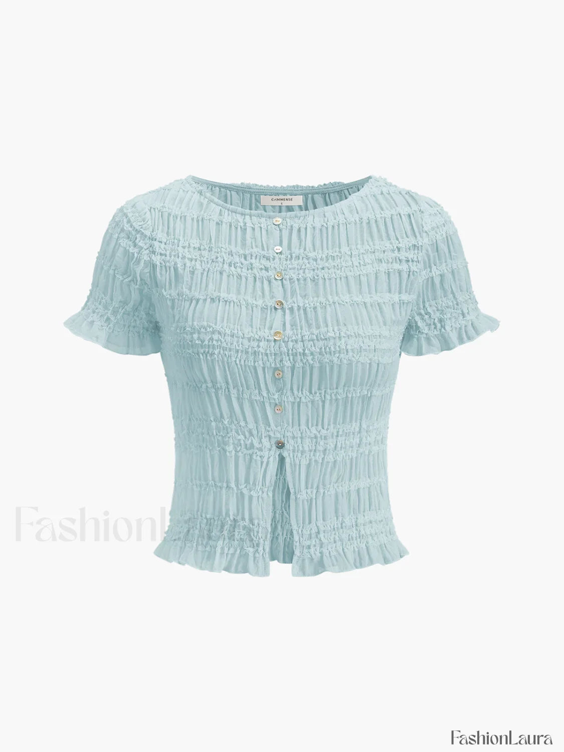 Ruffled Crop Top Skirt Set