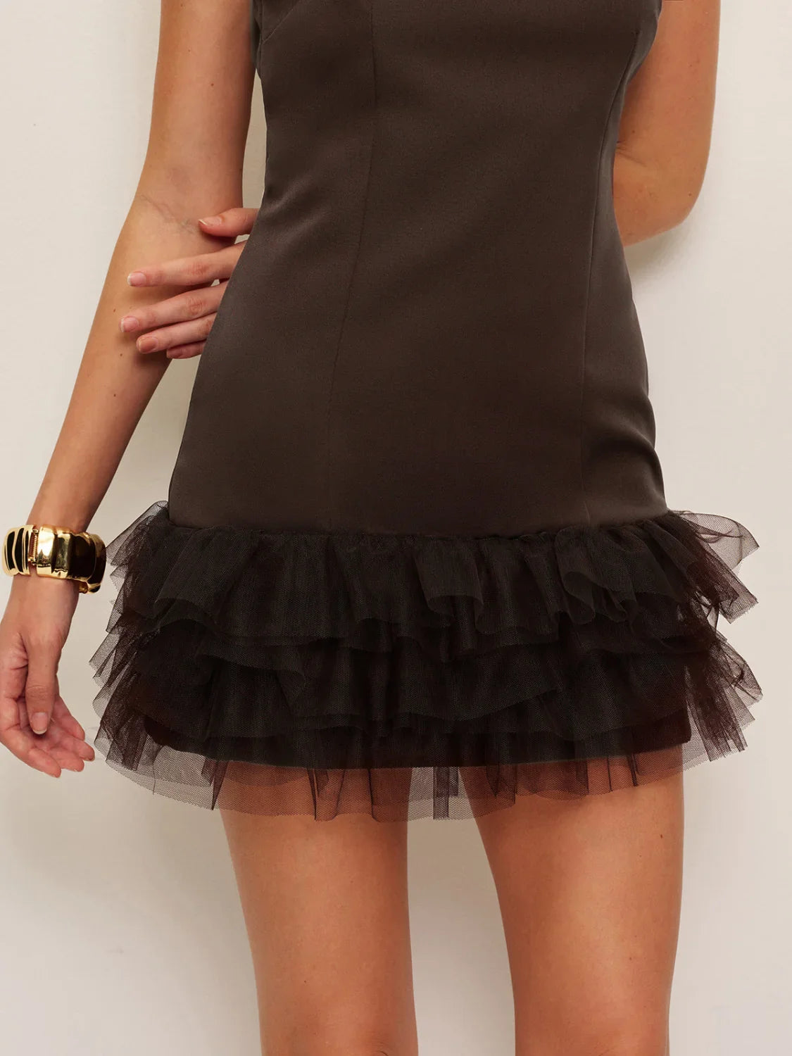 Ruffled Hem Sleeveless Dress