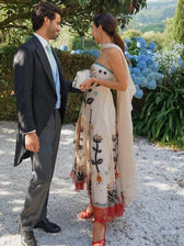 Embroidered Mesh Spaghetti Strap Tiered Maxi Dress 5