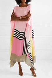 Boat Neck Batwing Sleeve Kaftan Maxi Dress
