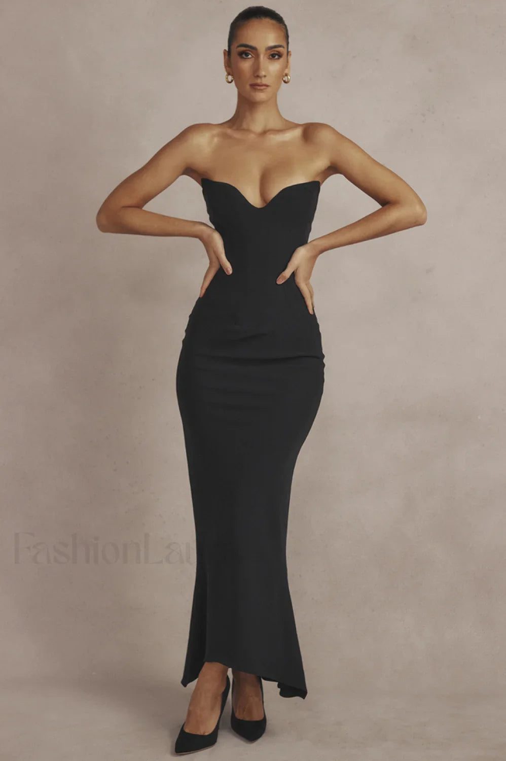 Sabine Black Tube Charming Top Tunic Dress