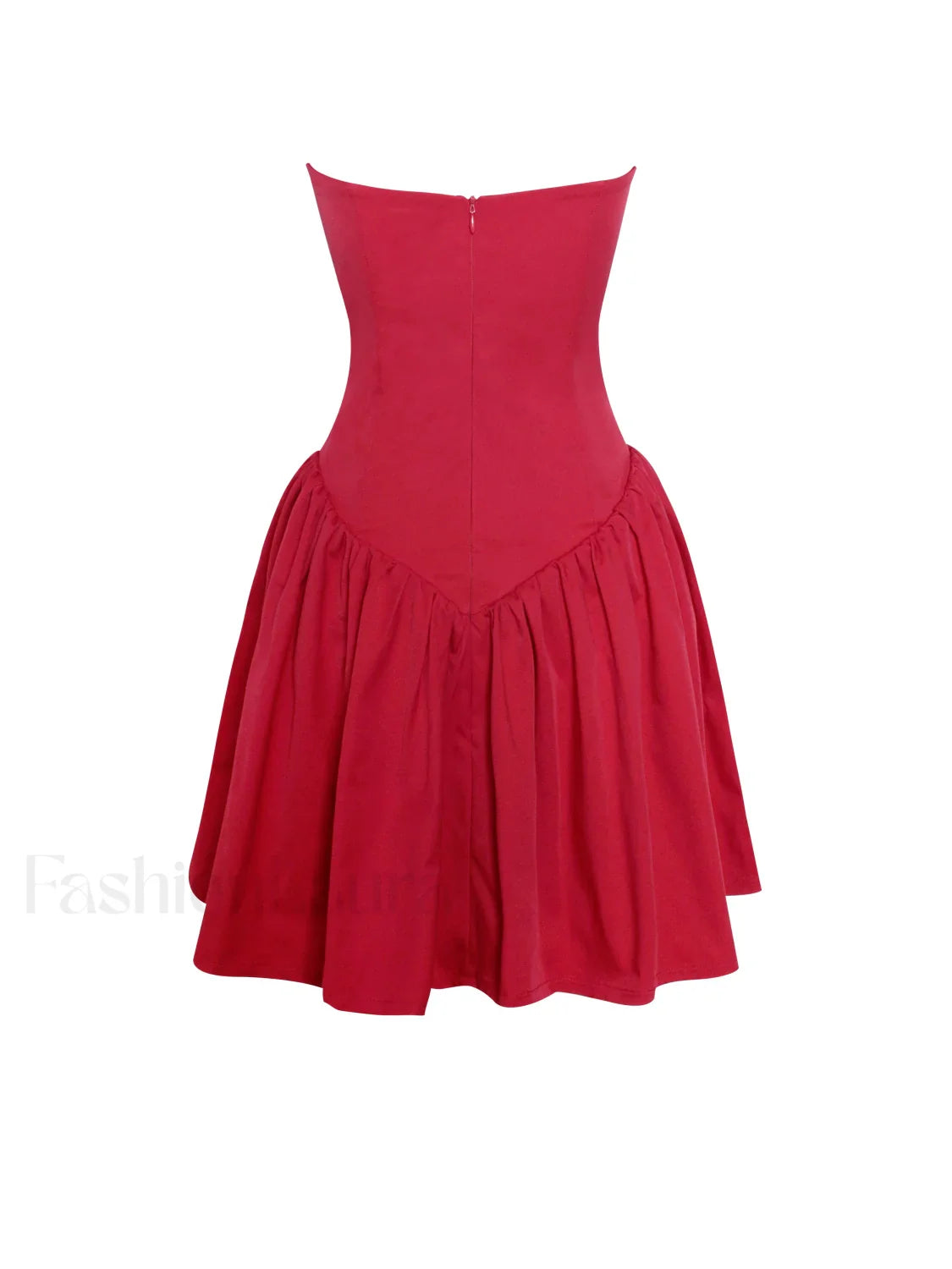 Sacha Red Lace Drop Graceful Waist Corset Puffy Mini Dress