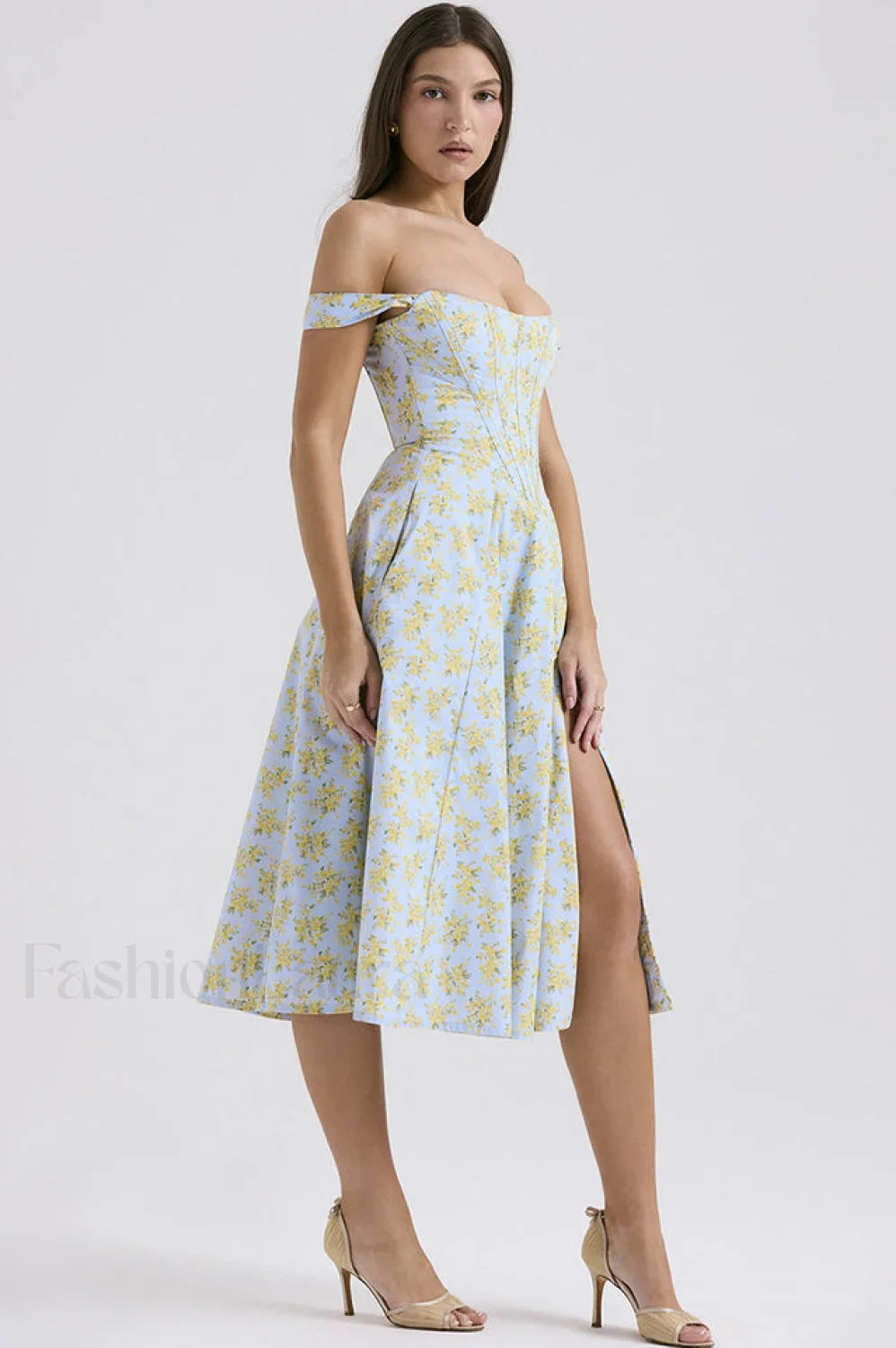 Saira Floral Stylish Print Midi Sundress