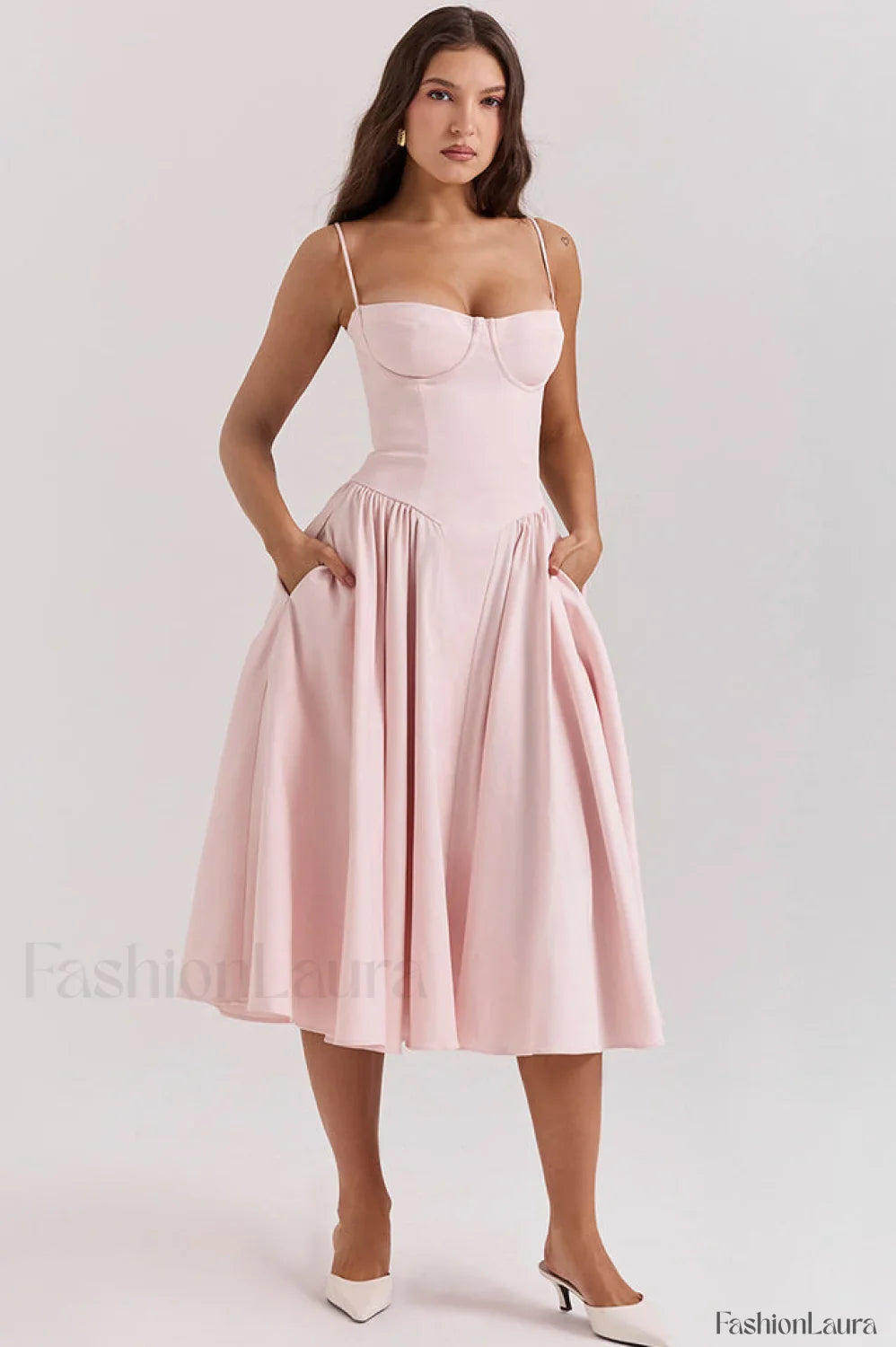 Samaria French Stylish Navy Corset Sundress