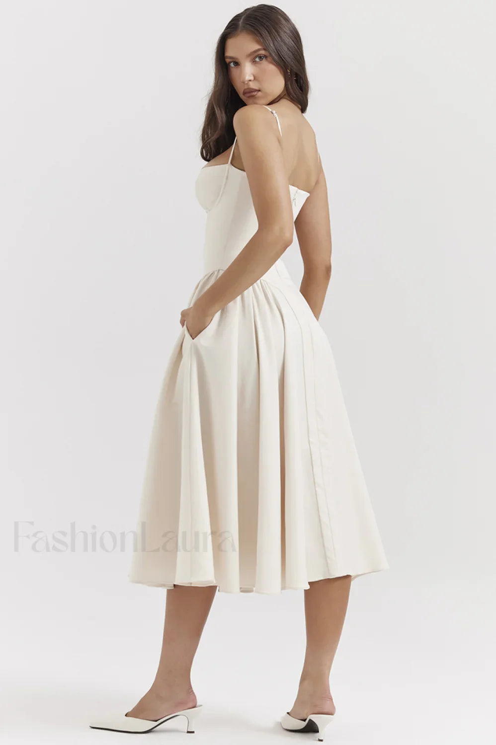 Samaria French Stylish Navy Corset Sundress