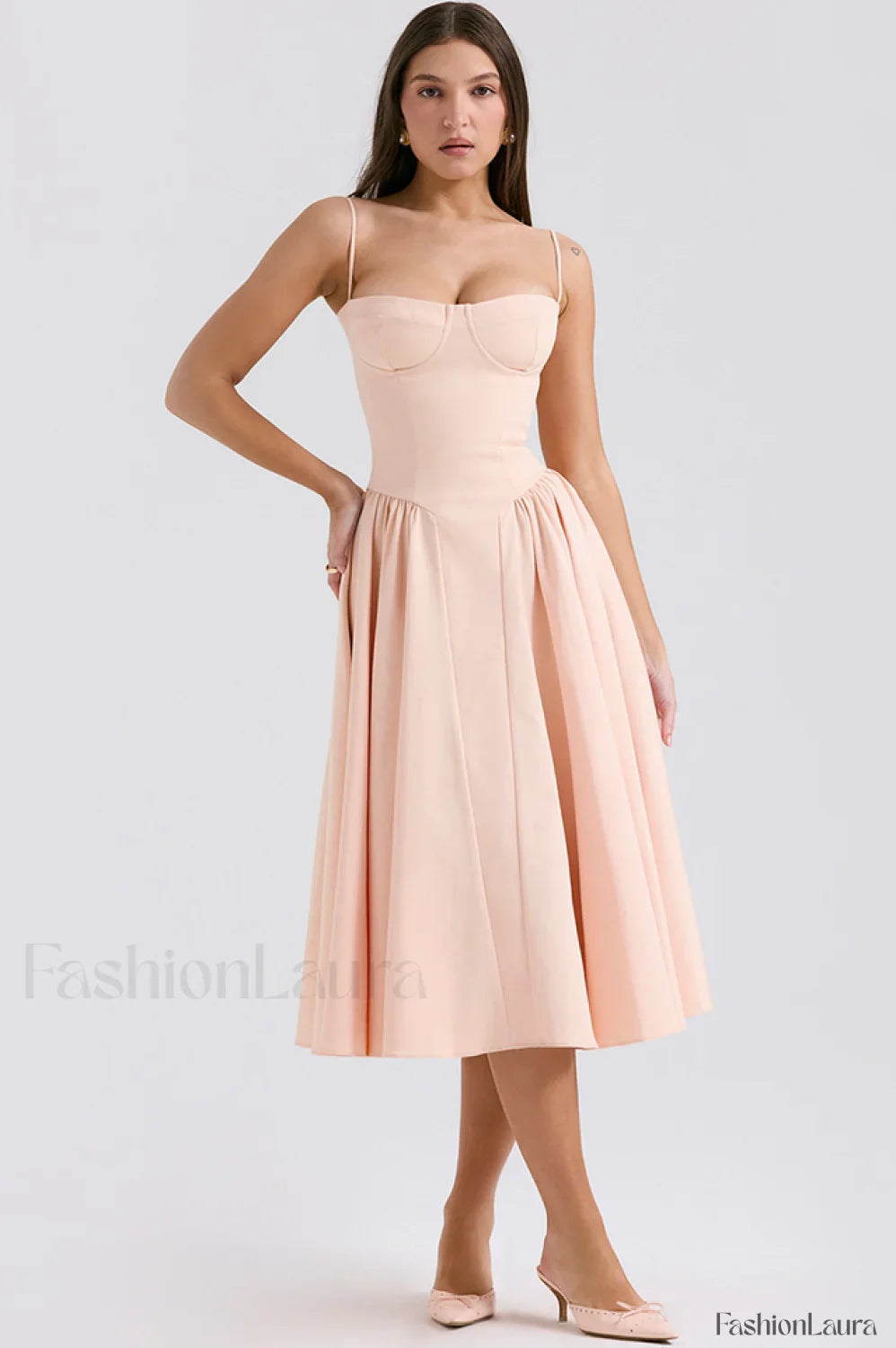 Samaria French Stylish Navy Corset Sundress