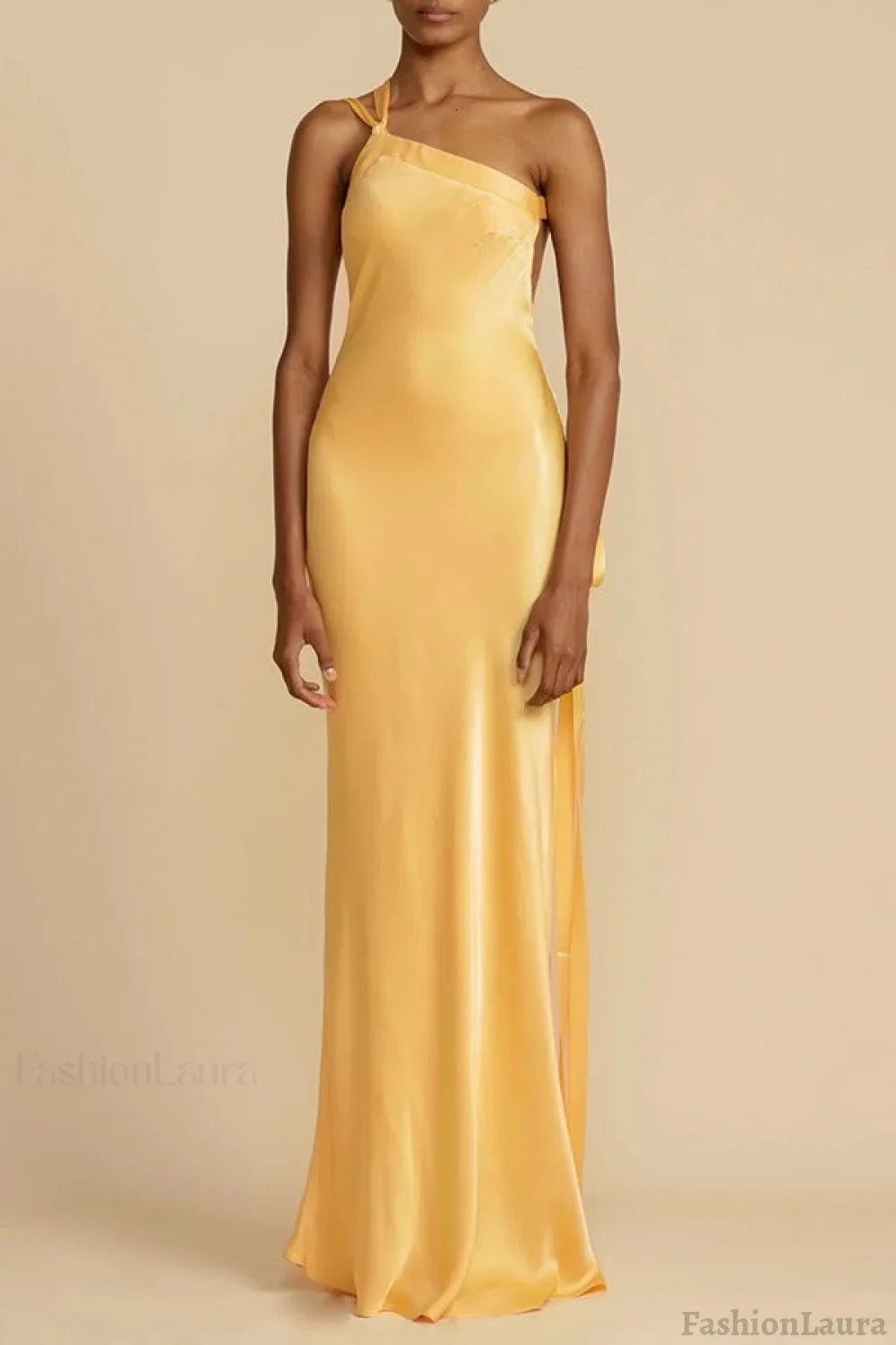 Satin One Shoulder Bodycon Formal Dress