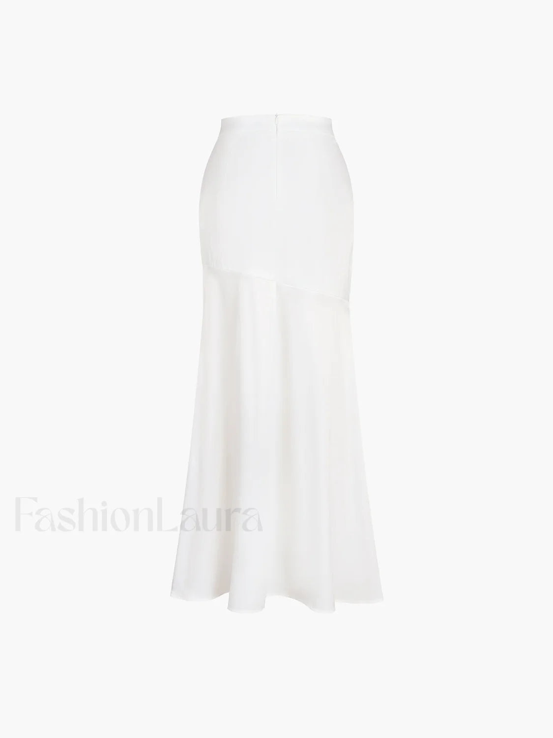 Satin Patchwork Split Maxi Skirt