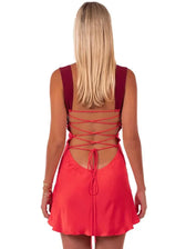 Satin Halter Neck Twist Front Backless Mini Dress 9
