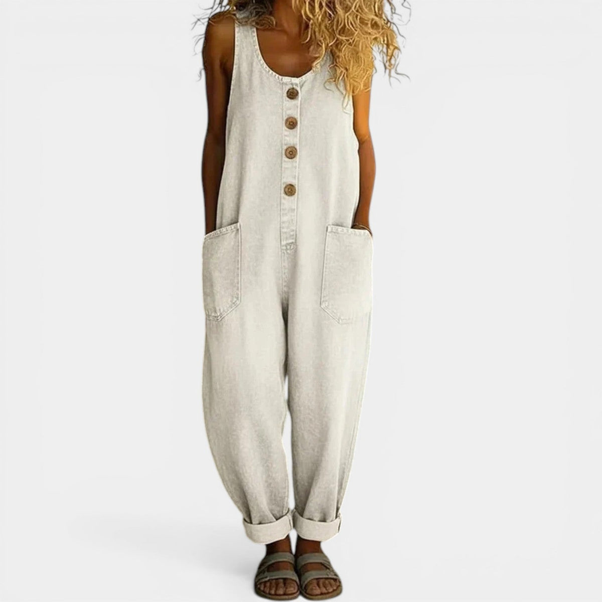 TILLY™ - RELAXED WASHED DENIM OVERALLS