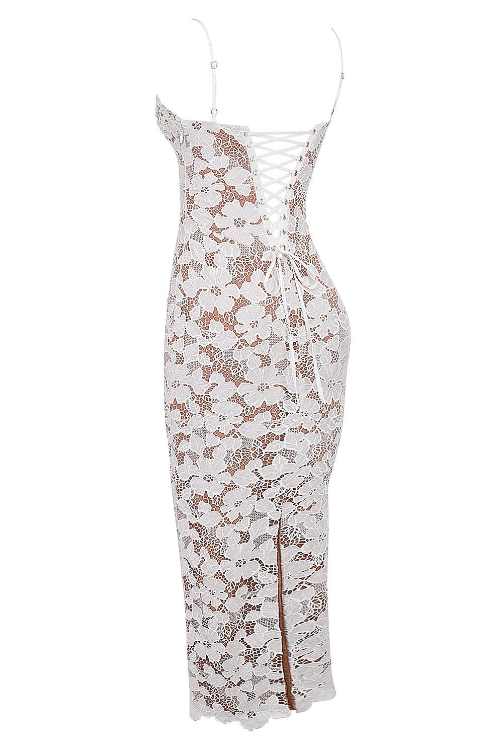 Guipure Lace Scalloped Sweetheart Cami Mermaid Maxi Dress 17