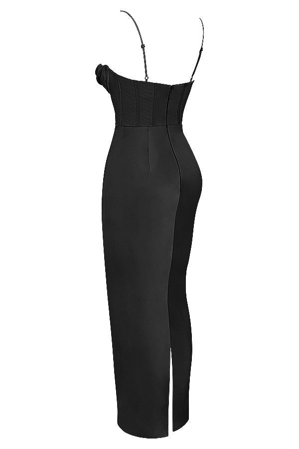 Elegant Corset Maxi Dress-White