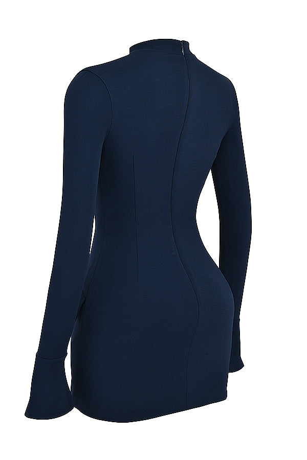 Yolanda Navy Blue Mini Classic Dress for Seasonal Wardrobe Essential