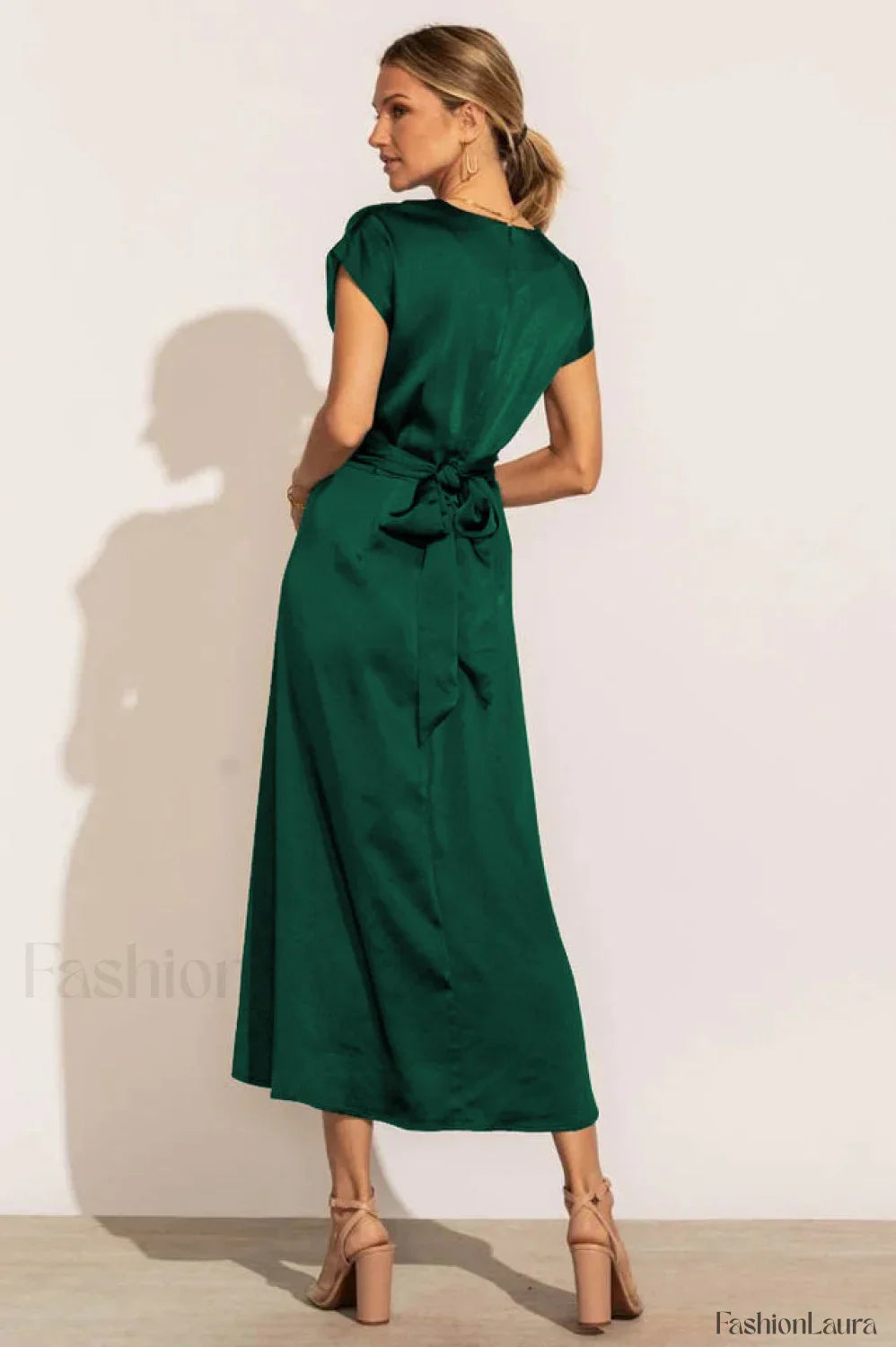 Scoop A-line Stylish Satin Bridesmaid Dress