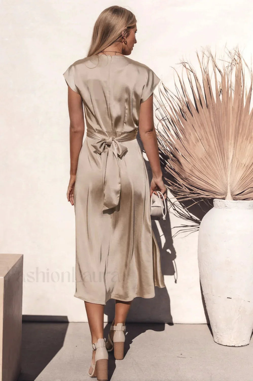 Scoop A-line Stylish Satin Bridesmaid Dress