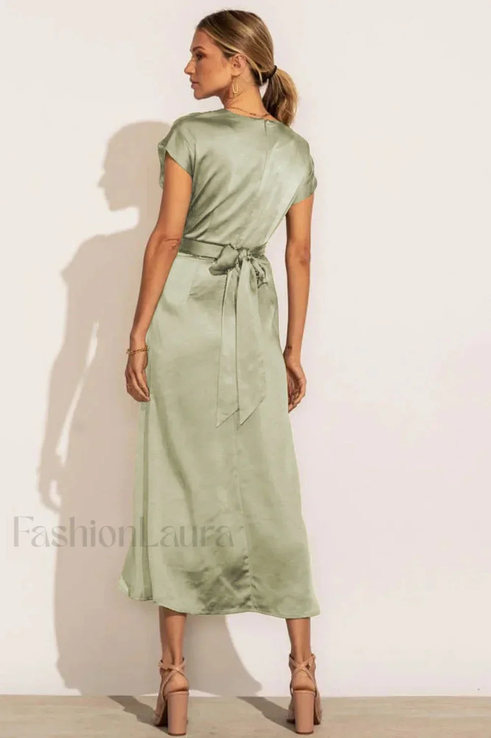 Scoop A-line Stylish Satin Bridesmaid Dress