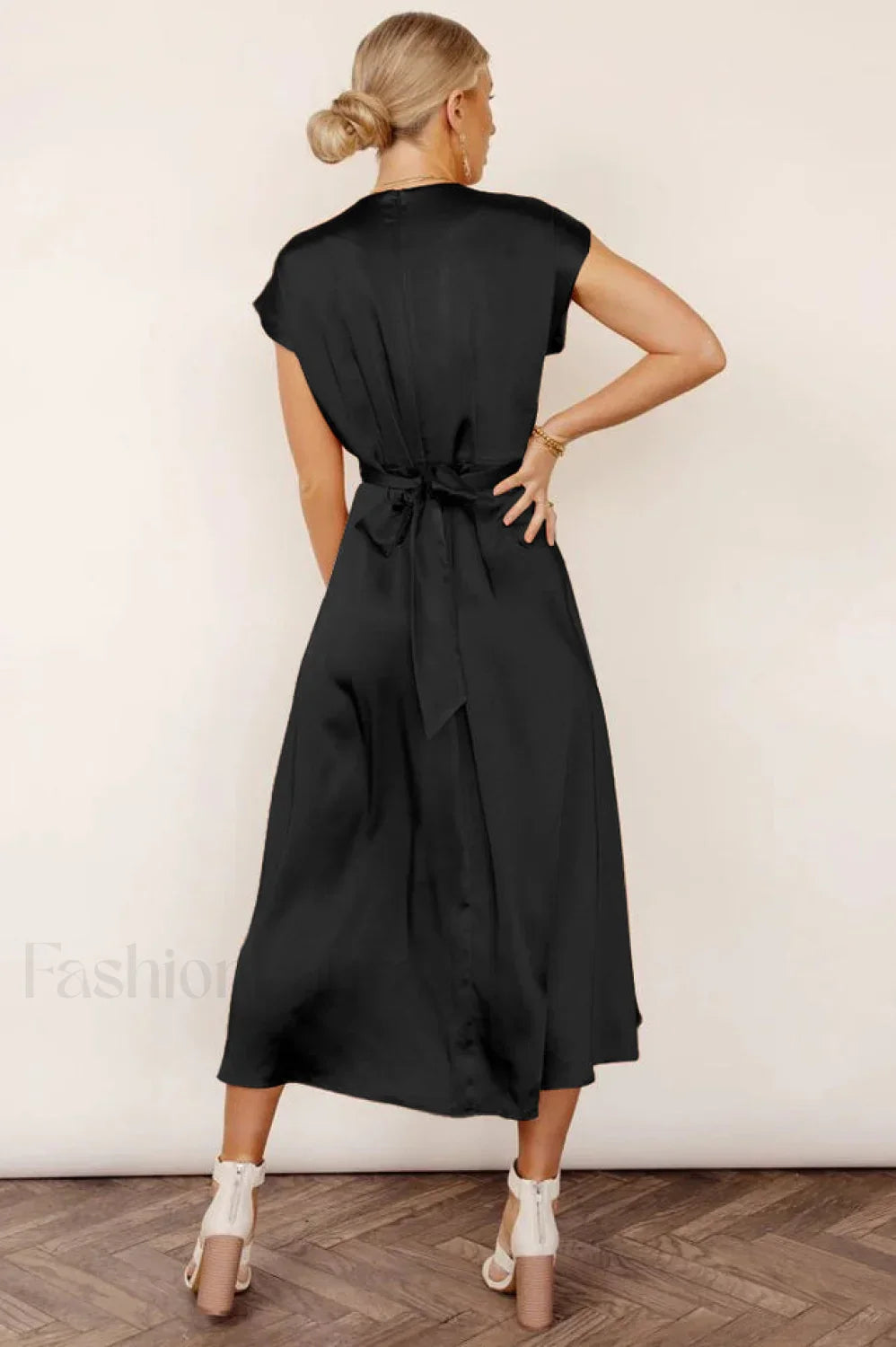 Scoop A-line Stylish Satin Bridesmaid Dress