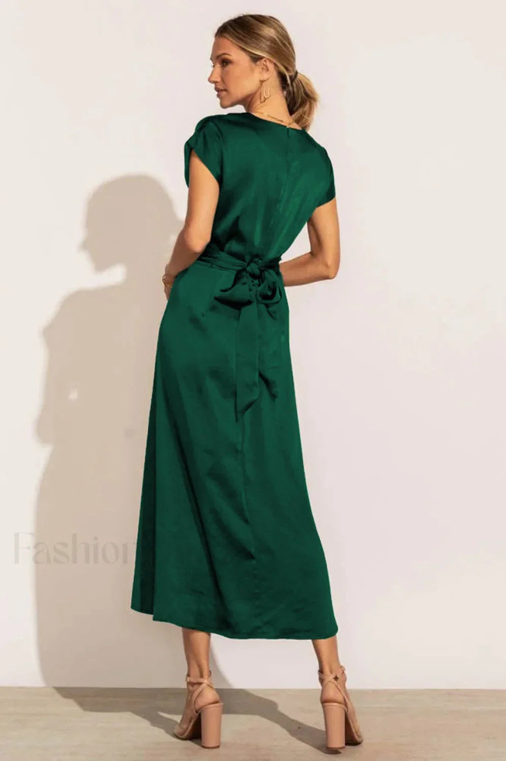 Scoop A-line Stylish Satin Bridesmaid Dress