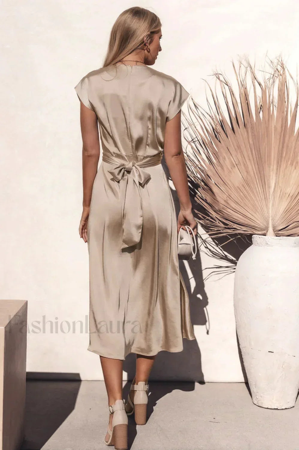 Scoop A-line Stylish Satin Bridesmaid Dress