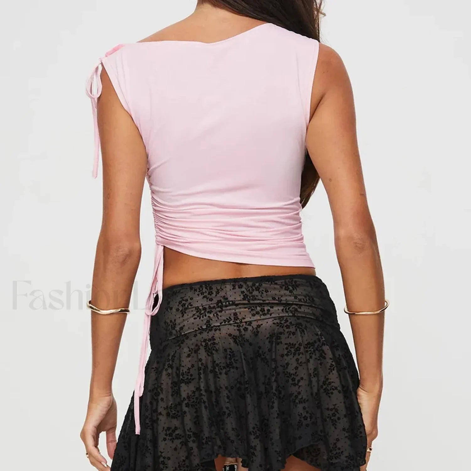 Scoop Neck Basic Slim Crop Top