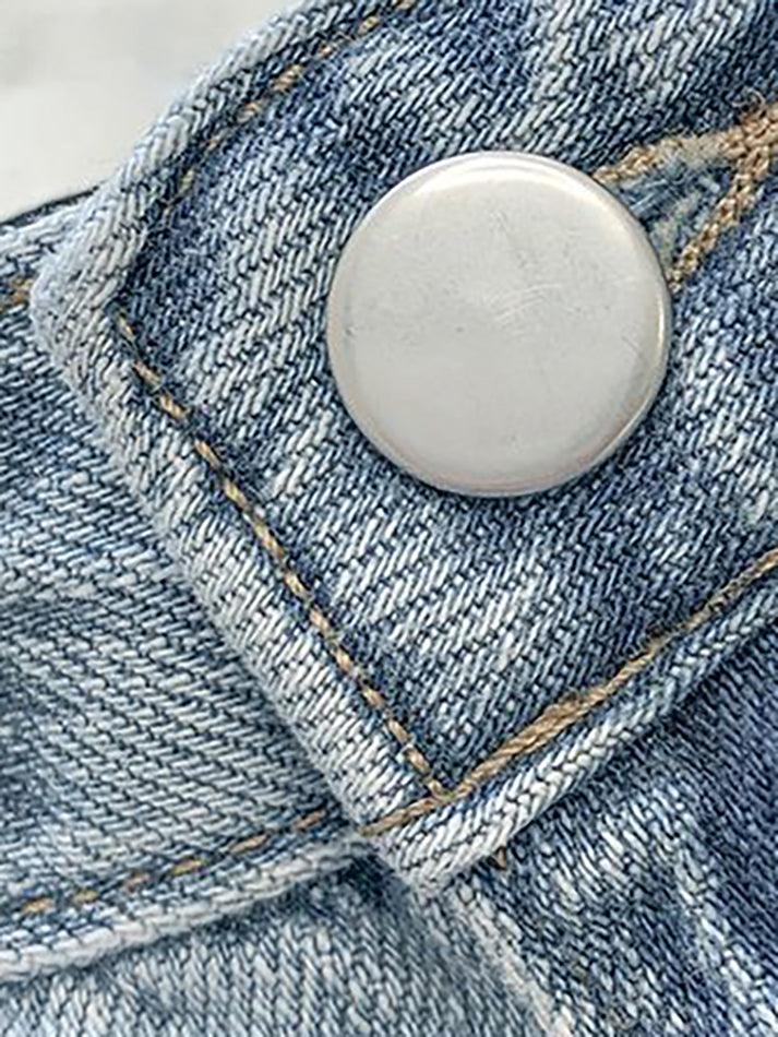 High Waist Front Seam Wide Leg Denim Jeans 9