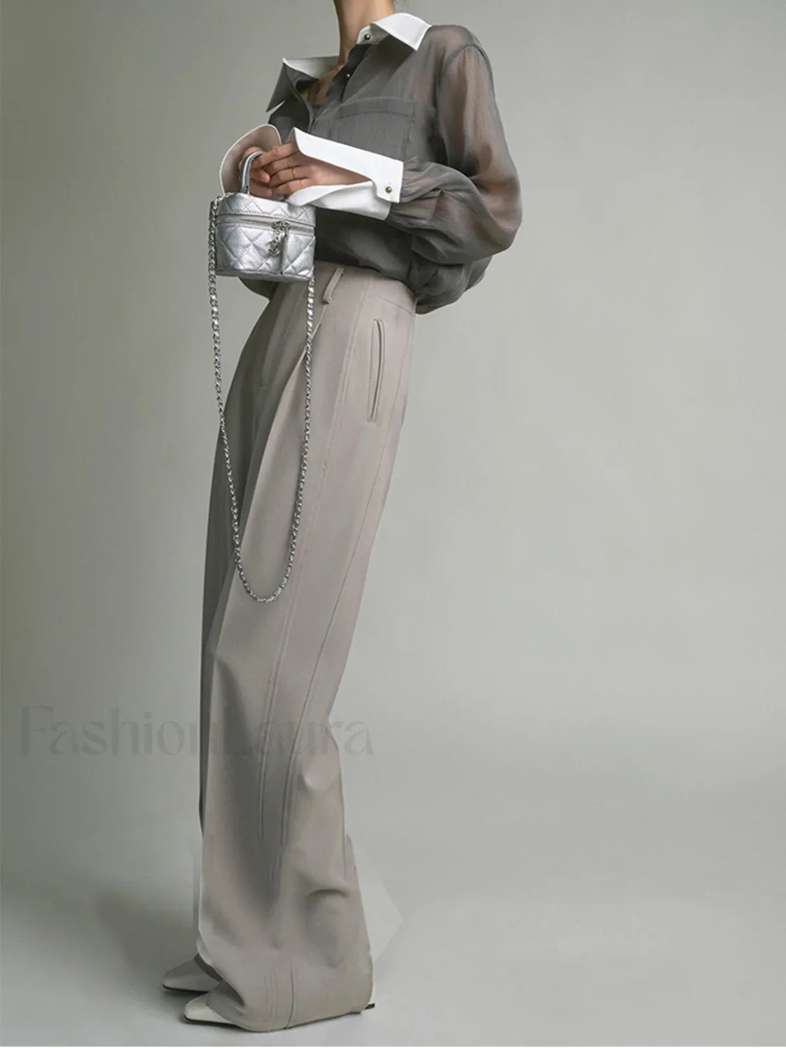 Semi-Sheer Leisure See Through Shirt With Cami Top