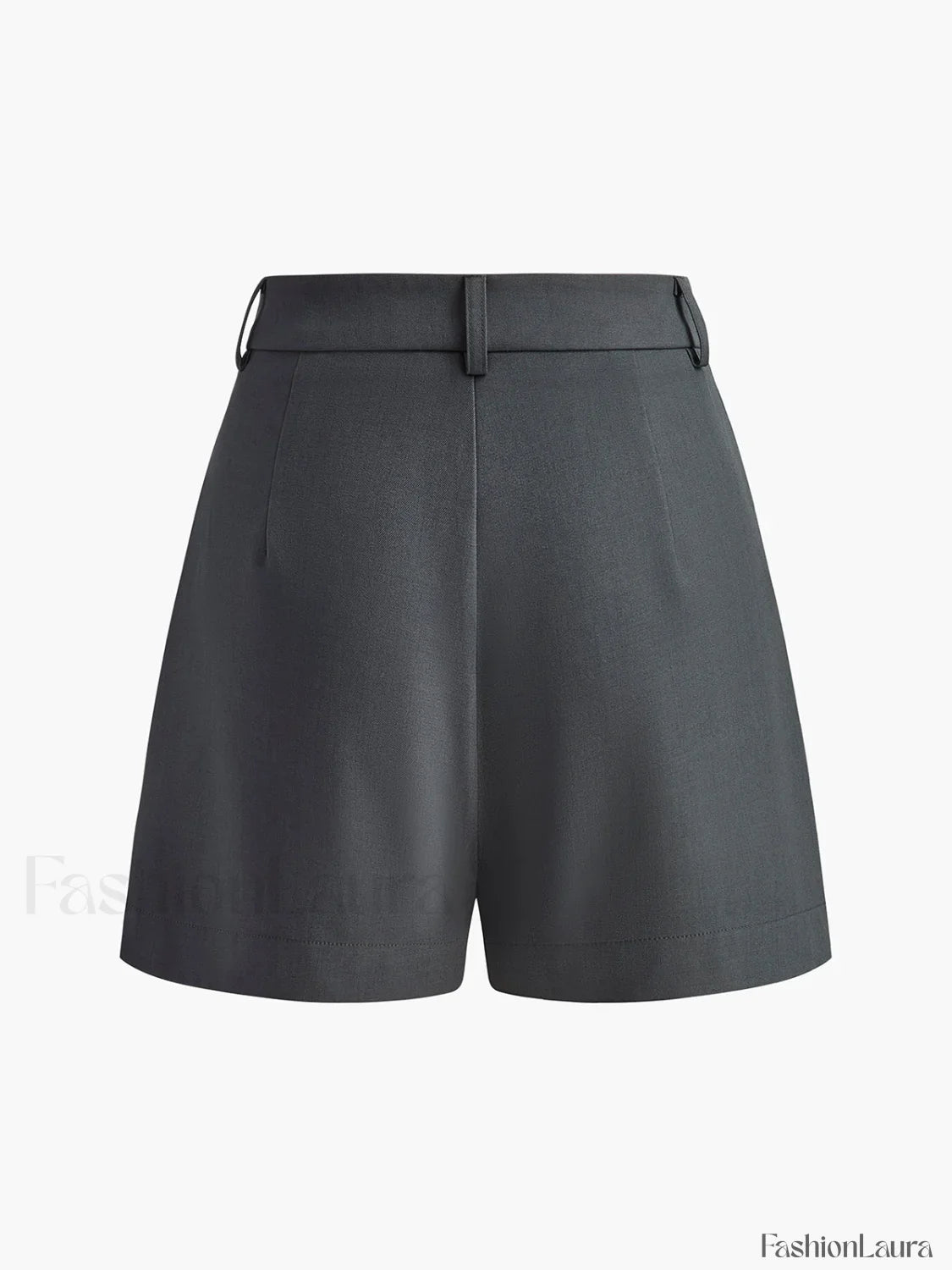 Semi-Sheer Mid-Waist Shorts Without Belt