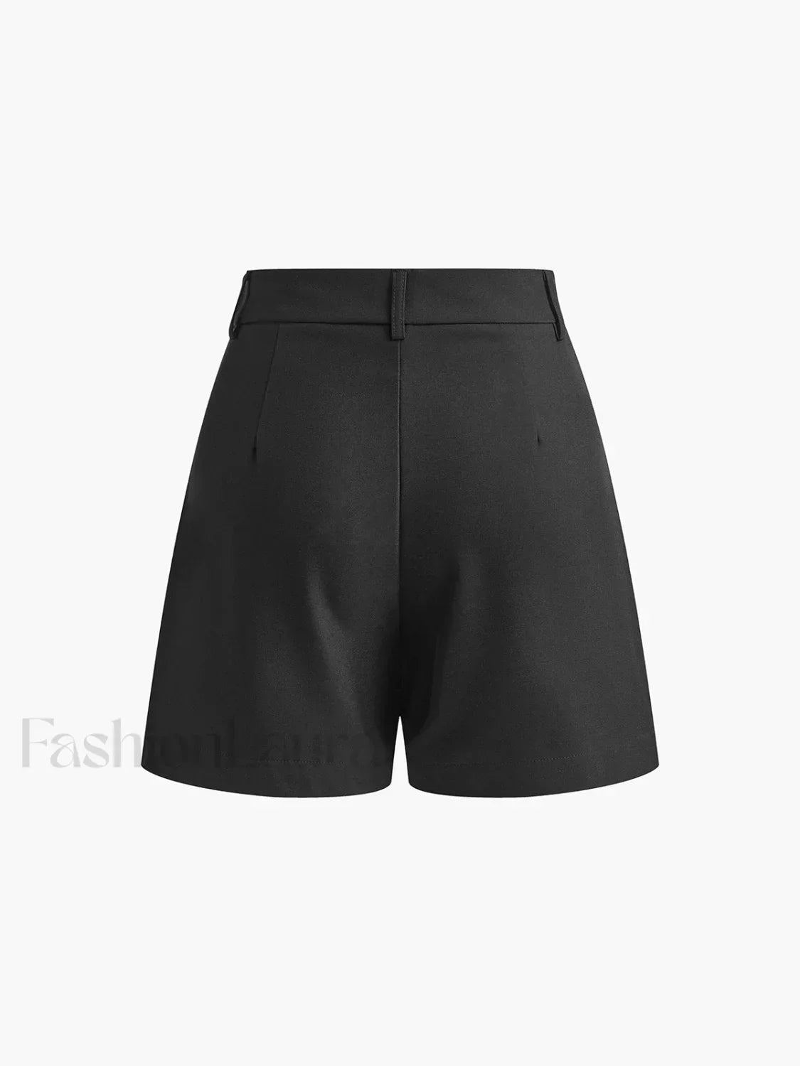 Semi-Sheer Mid-Waist Shorts Without Belt