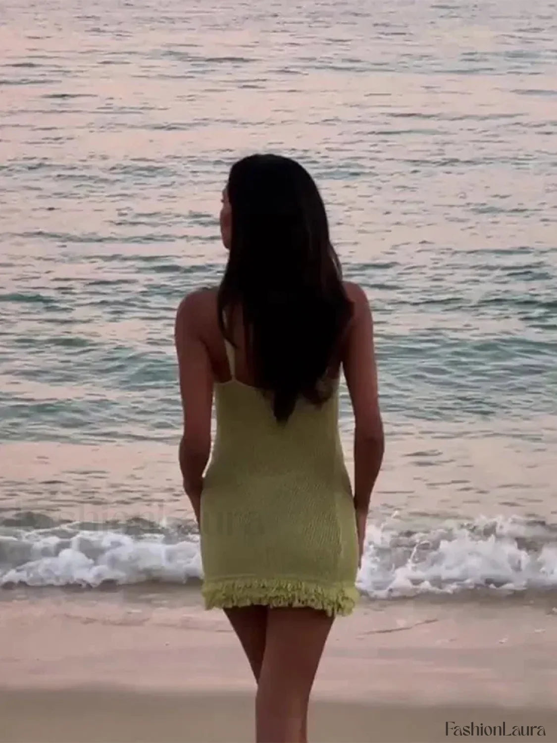 Sequin Tassel Hem Mini Dress