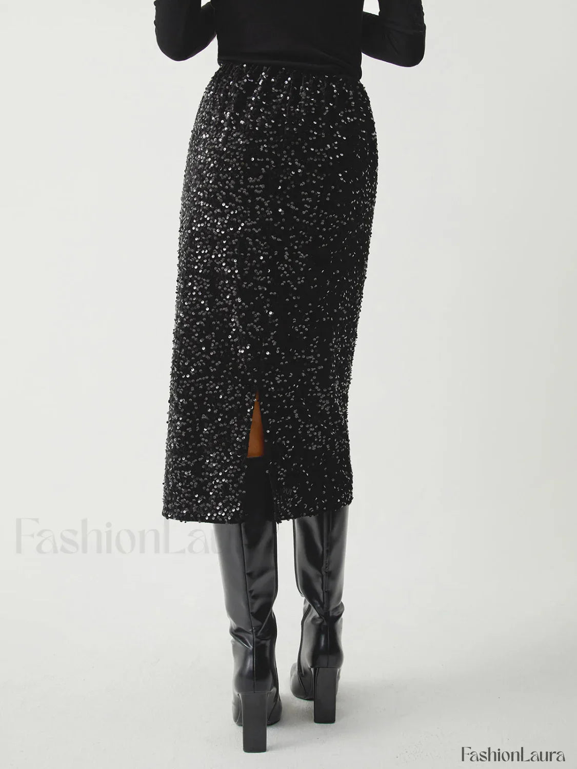 Sequined Charming Midi Skirt