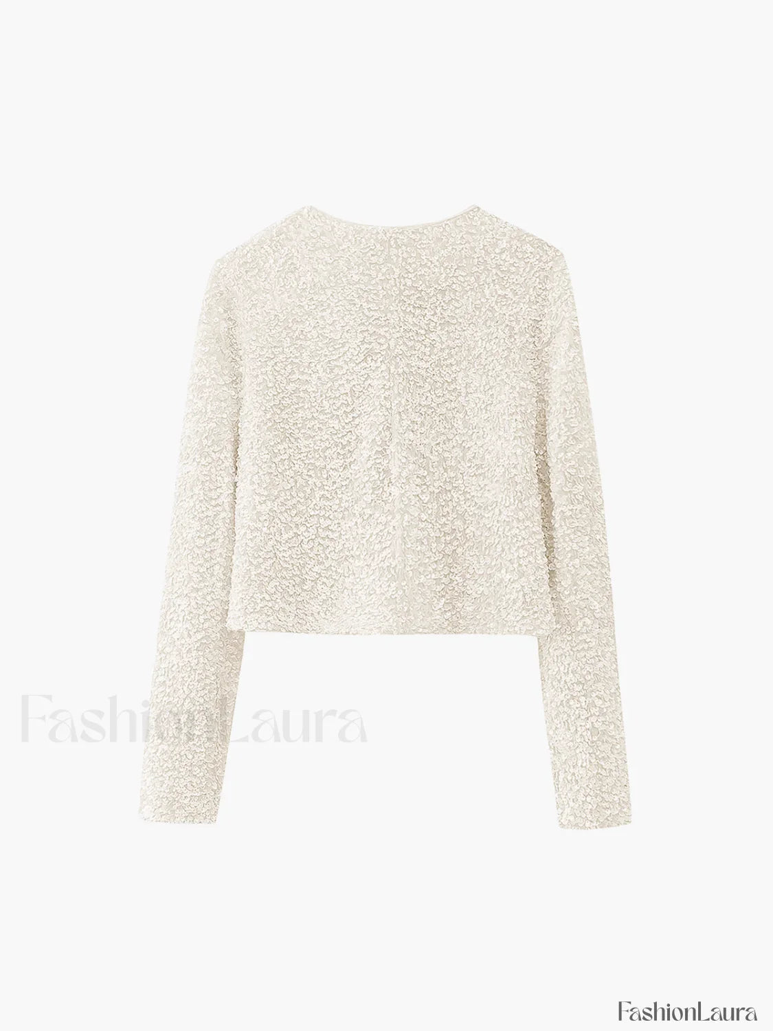 Sequined Velvet Bowknot Decor Jacket