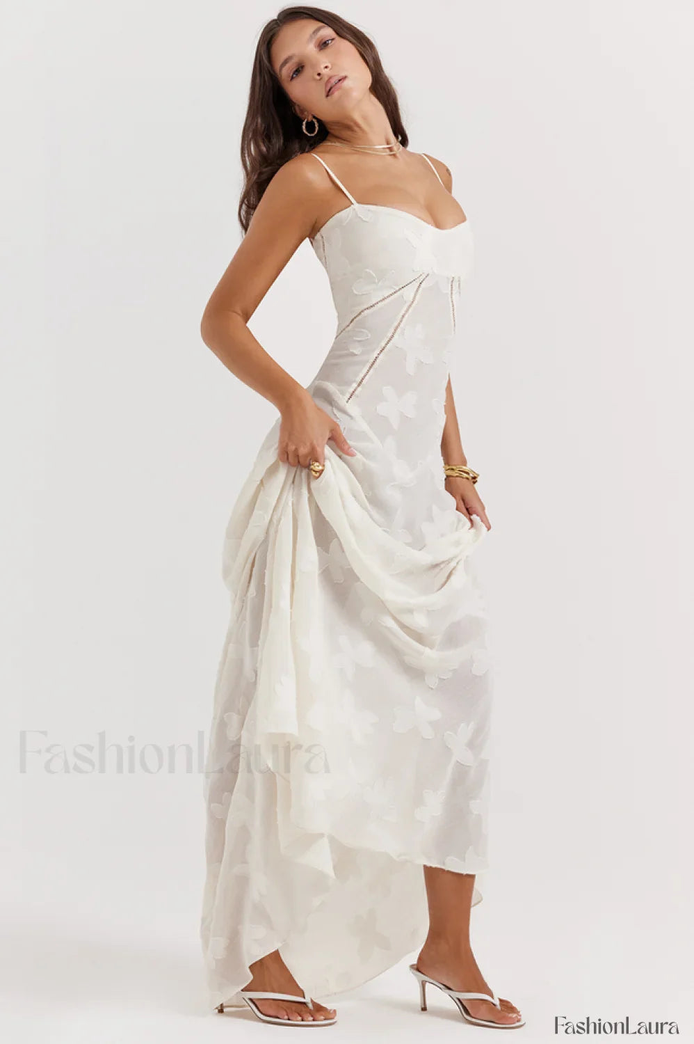 Serena Vintage Black Charming Printed Maxi Dress