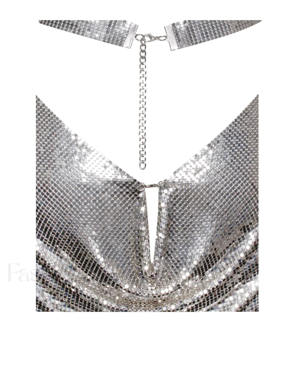 Serenity Silver Stylish Copper Mesh Dress