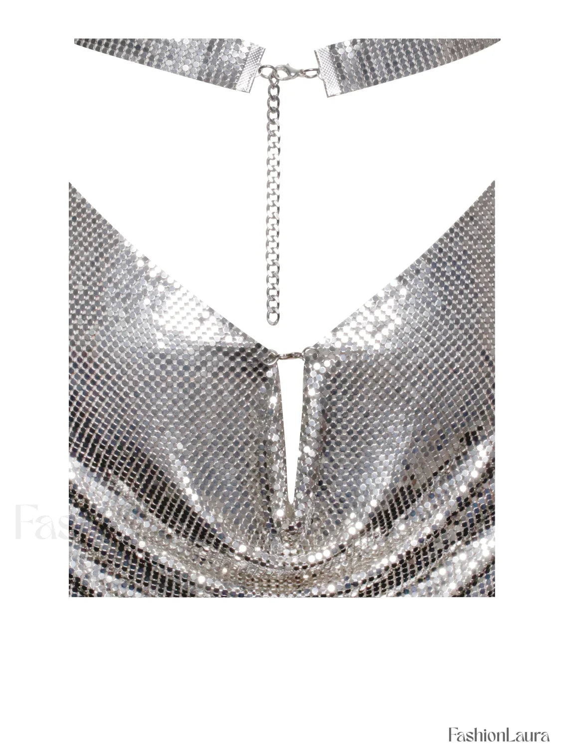 Serenity Silver Stylish Copper Mesh Dress