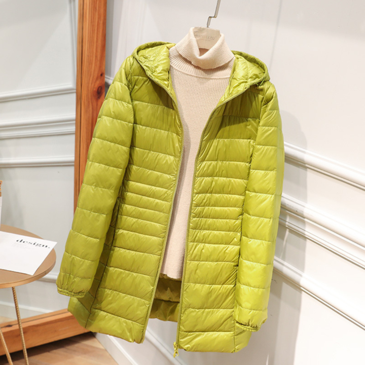 Hooded Zip Front Lightweight Packable Puffer Jacket