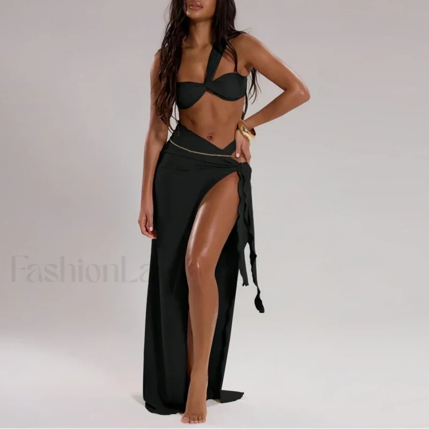 Sexy Bandage One Shoulder Bikini Set