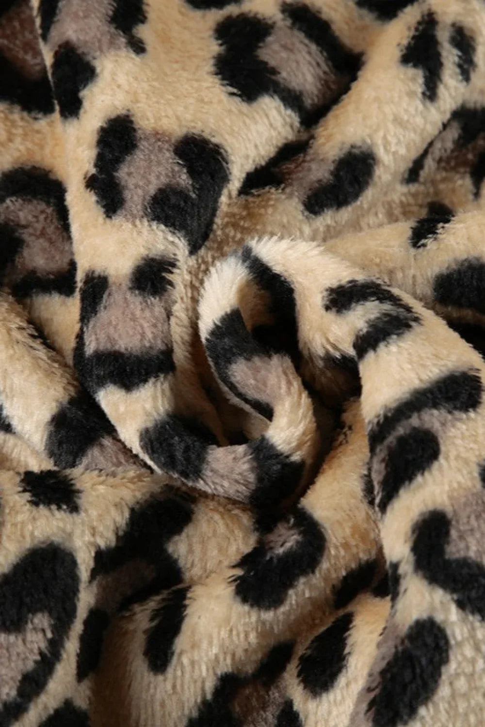 Sexy Leopard Plush Crop Coat