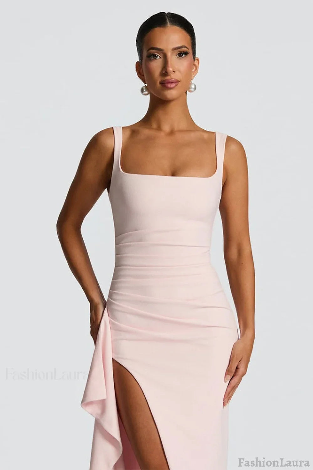 Sexy Spaghetti Strap High Slit Maxi Party Dress