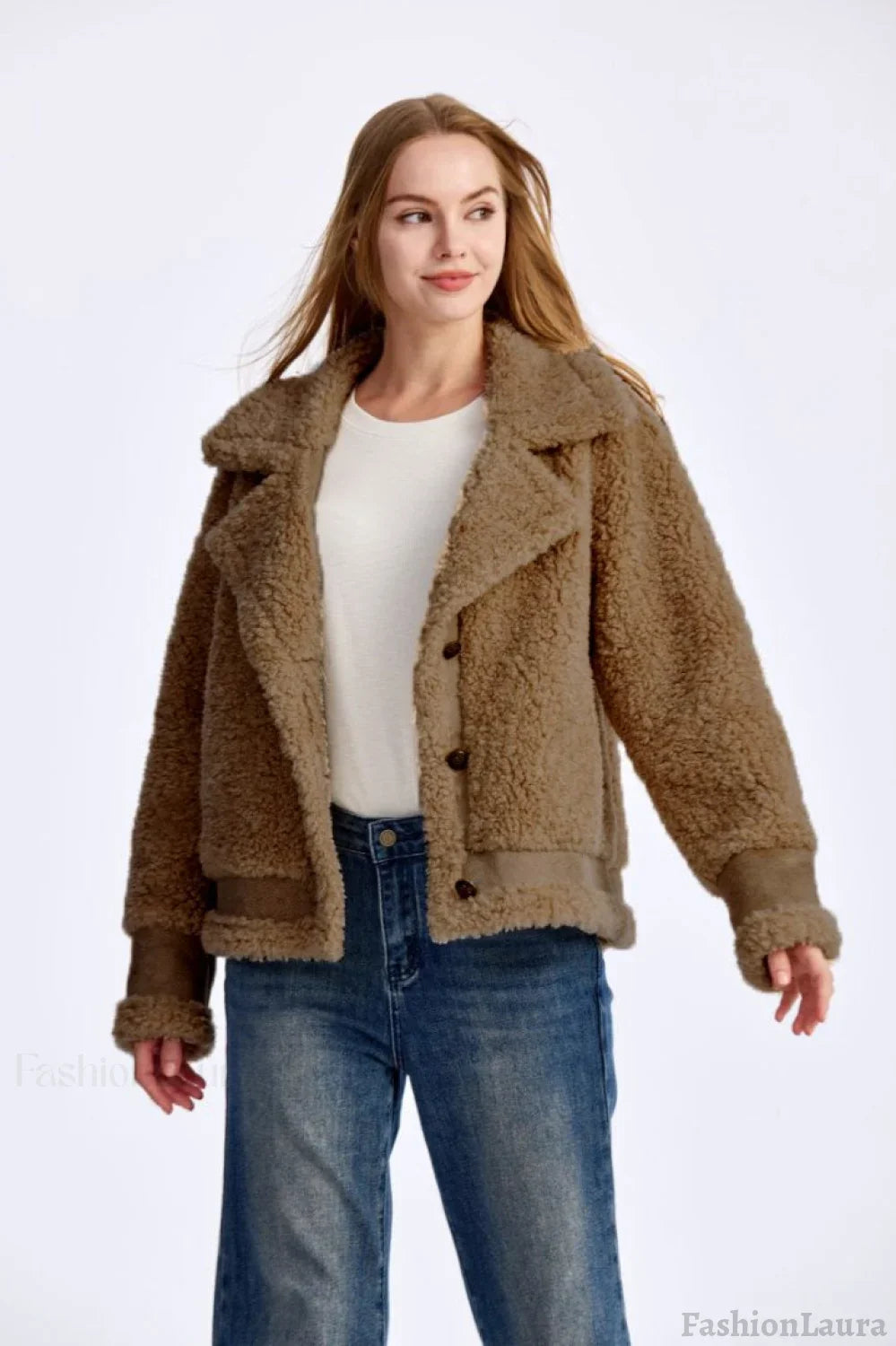Shearling Lapel Collar Jacket