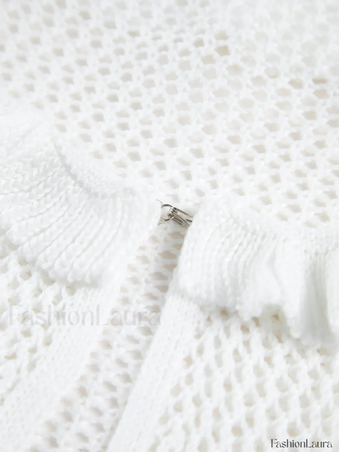 Sheer Crochet Eyelet Fly Away Cardigan