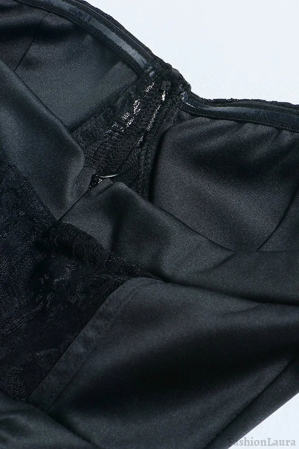 Sheer Lace Bustier Formal Dress