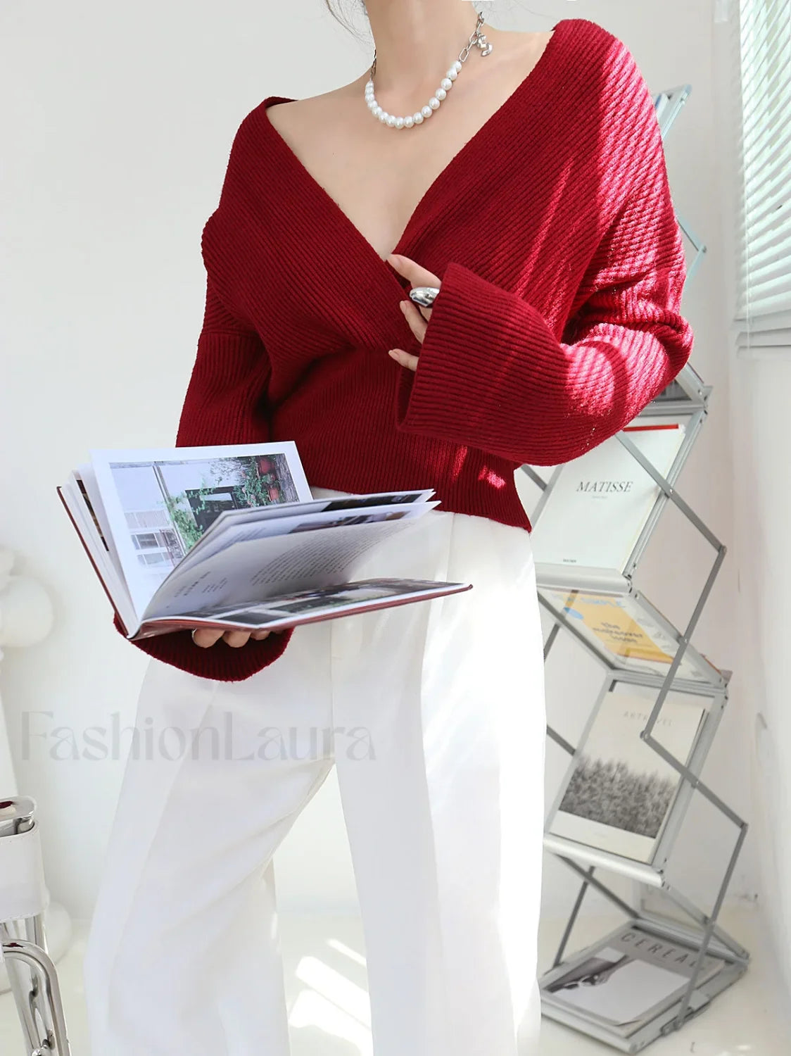 She's Effortless Graceful Wrap Sweater