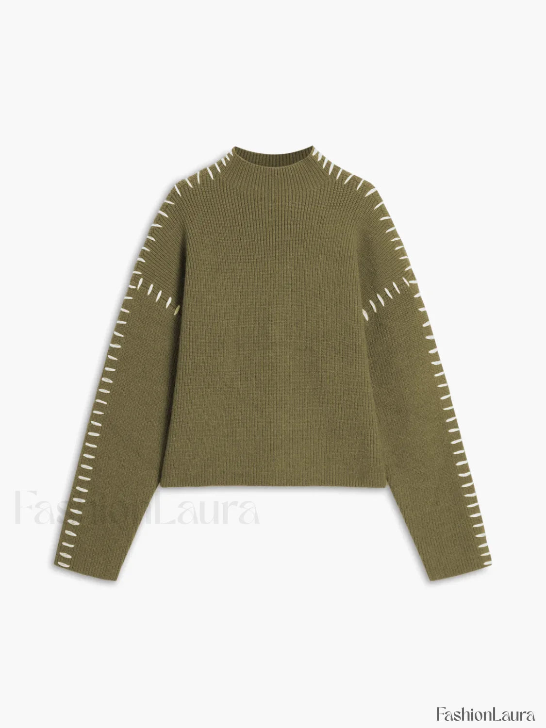 Shift The Focus Trendy Oversized Mock Neck Sweater