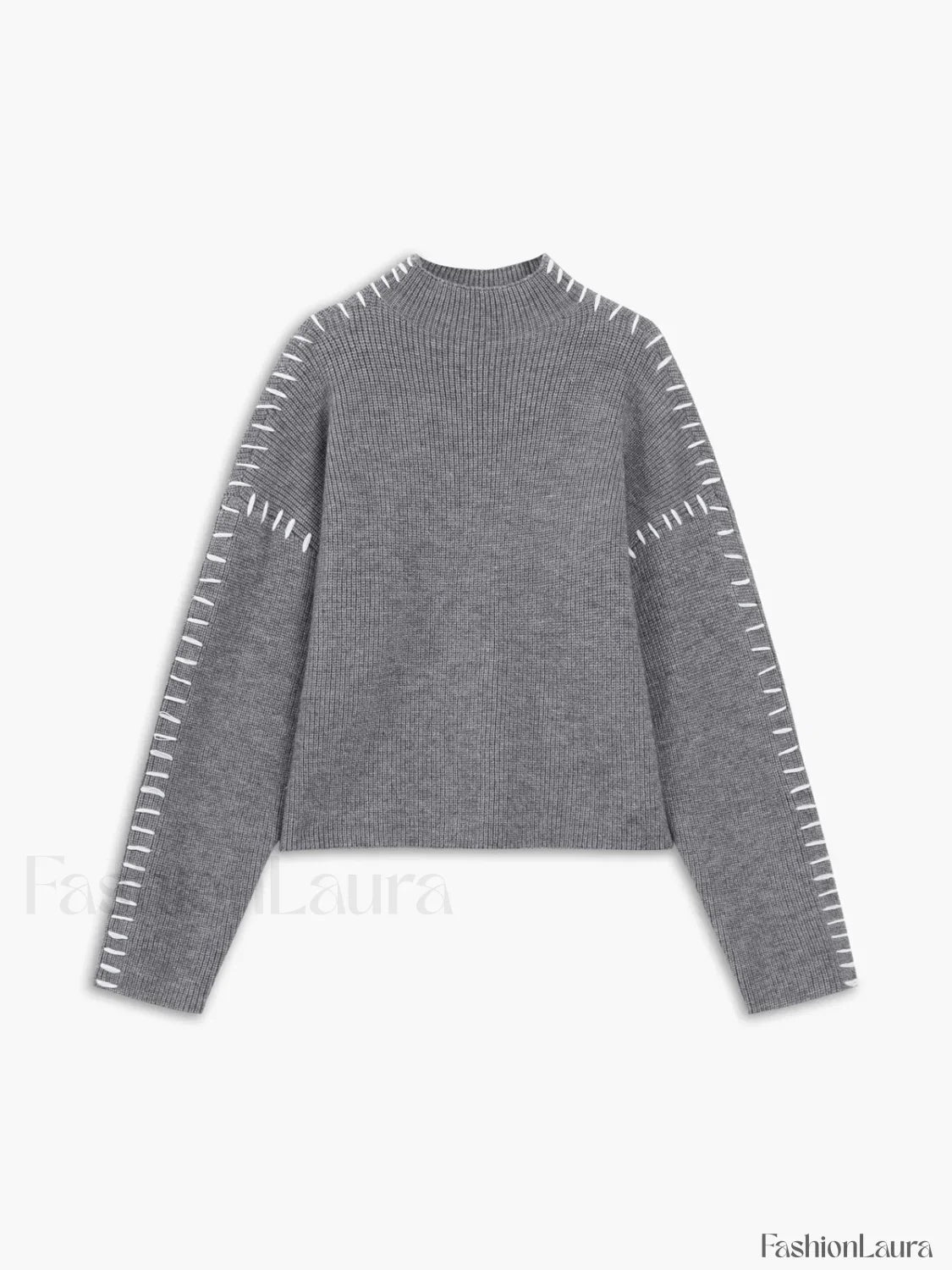Shift The Focus Trendy Oversized Mock Neck Sweater