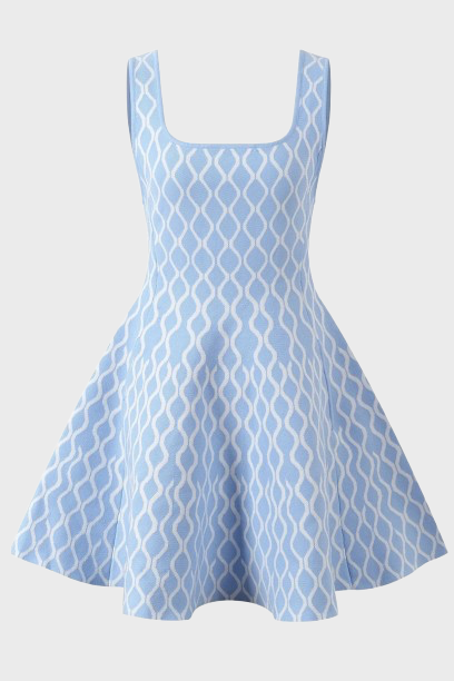 NELA PLAID MINI DRESS BLUE Blue
